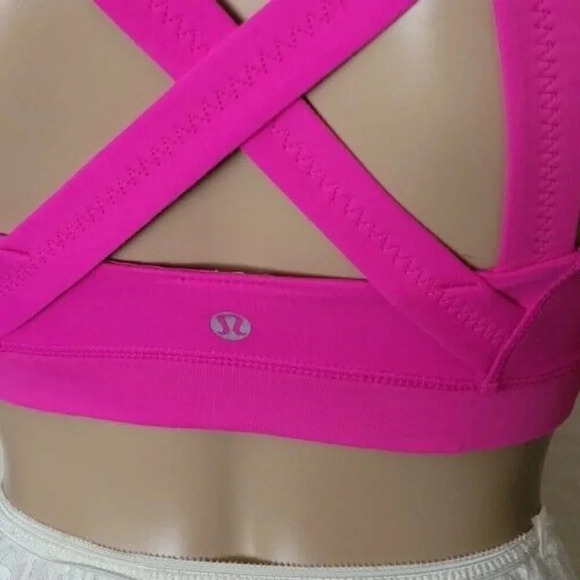 Lululemon Cross My Heart Bra Paris Pink Women’s Size 4 - Picture 4 of 6
